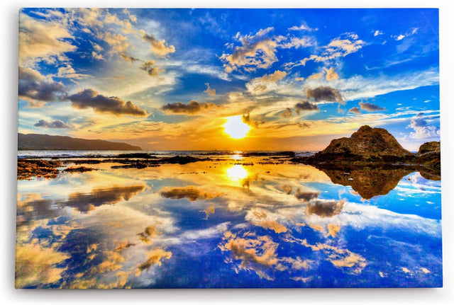 Paul Sinus Wandbild 120x80cm Sonnenuntergang Meer Himmel Horizont Farbenfroh