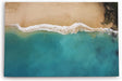 Paul Sinus Wandbild 120x80cm Strand aus der Vogelperspektive Türkis Meer Ozean Sandstrand
