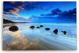 Paul Sinus Wandbild 120x80cm Strand Meer Felsen Steine Abend Horizont Natur
