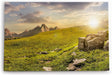 Paul Sinus Wandbild 120x80cm Südtirol Dolomiten Berglandschaft Sonnenschein Wiese