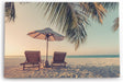 Wandbild 120x80cm Traumstrand Strand Meer Palme Sommer Urlaub