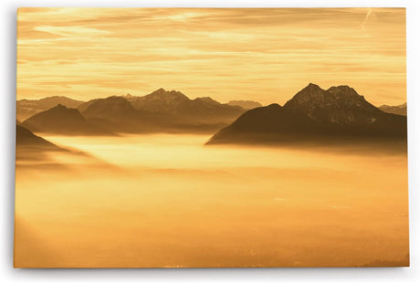 Paul Sinus Wandbild 120x80cm Über den Wolken Berge Berggipfel Gipfel Himalaja