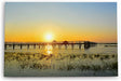 Paul Sinus Wandbild 120x80cm Urlaubsparadies Malediven Sonnenuntergang Meer Holzstege