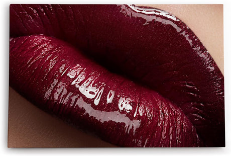Paul Sinus Wandbild 120x80cm Volle Lippen roter Lippenstift Schlafzimmer Sexy