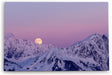 Paul Sinus Wandbild 120x80cm Vollmond hinter Bergen Berggipfel Mond Schnee Gebirge
