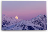Paul Sinus Wandbild 120x80cm Vollmond hinter Bergen Berggipfel Mond Schnee Gebirge