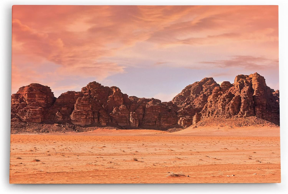 Paul Sinus Wandbild 120x80cm Wadi Rum Jordanien Wüstenlandschaft Berge Jebel Umm Ishrin