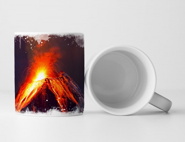 Tasse Geschenk Landschaftsfotografie – Tungurahua Vulkanausbruch