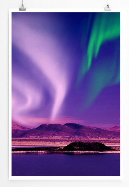 Landschaftsfotografie 60x90cm Poster Magische Nordlichter