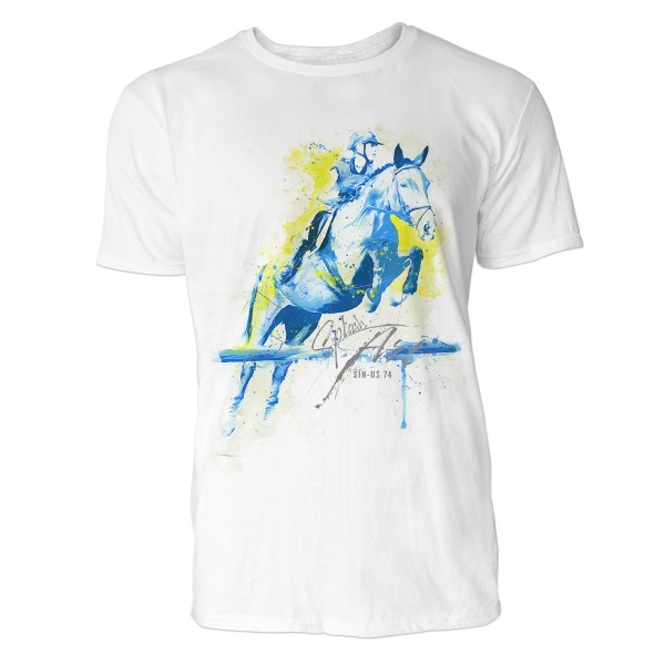 Pferdesport frontal Sinus Art ® T-Shirt Crewneck Tee with Frontartwork