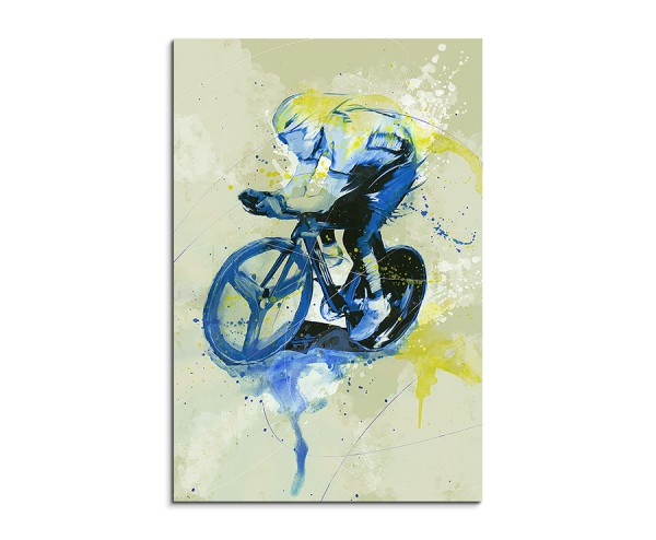 Radsport I 90x60cm SPORTBILDER Paul Sinus Art Splash Art Wandbild Aquarell Art