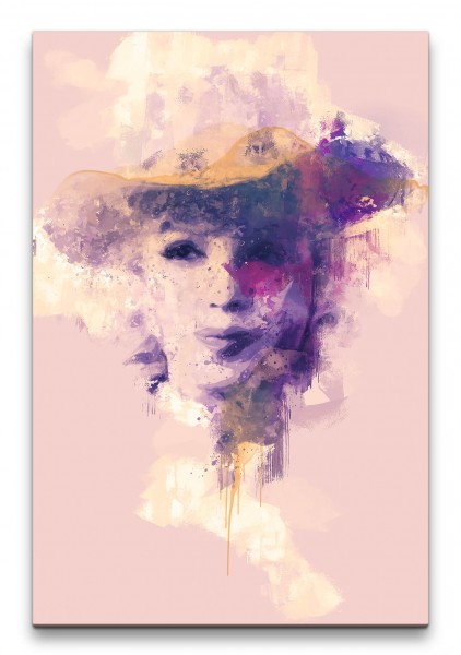 Marilyn Monroe Porträt Abstrakt Kunst Filmikone Farben 60x90cm Leinwandbild