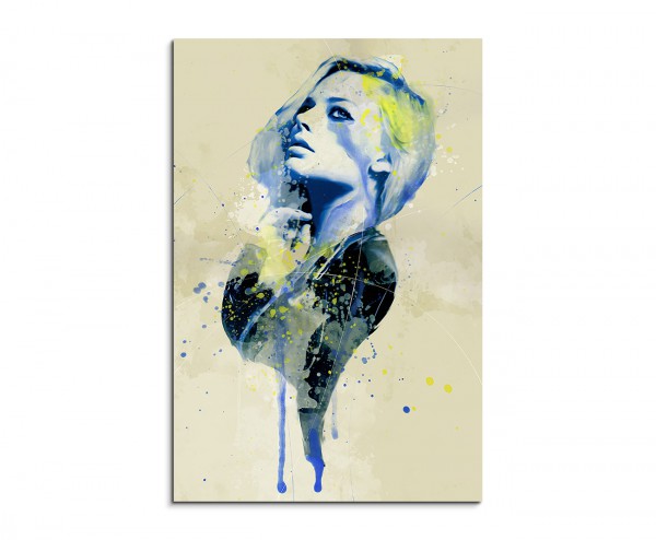Margot Robbie II Aqua 90x60cm Wandbild Aquarell Art