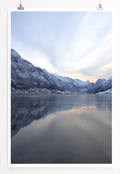 60x90cm Poster Landschaftsfotografie  Norwegischer Fjord