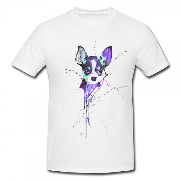 Chihuahua Premium Herren und Damen T-Shirt Motiv aus Paul Sinus Aquarell