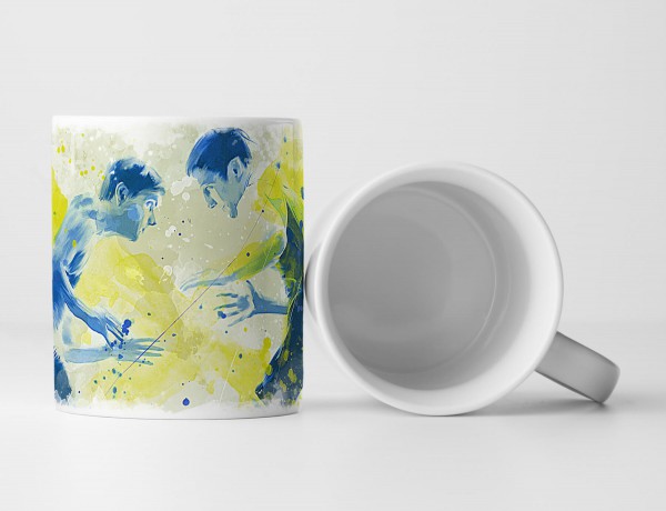 Ringen Tasse als Geschenk, Design Sinus Art