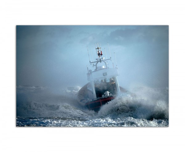 120x80cm Unwetter Sturm Schiff See Ozean