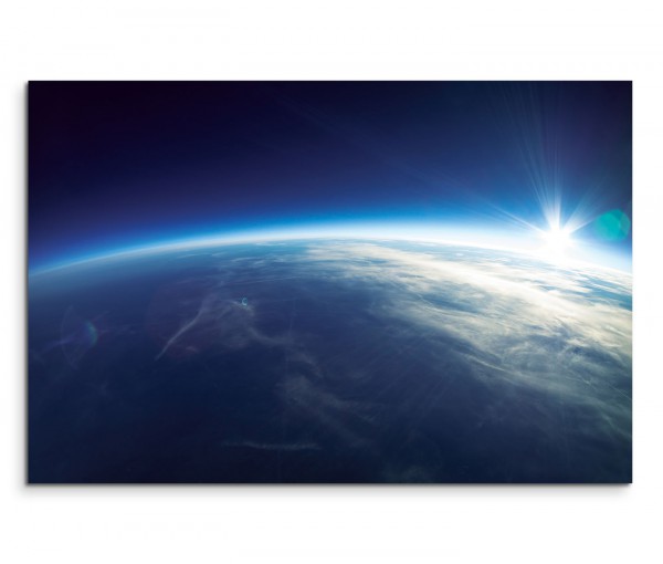 120x80cm Wandbild Erde Draufsicht Weltraum 20km Entfernung