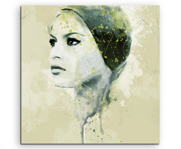 Brigitte Bardot VI Aqua 60x60cm Wandbild Aquarell Art