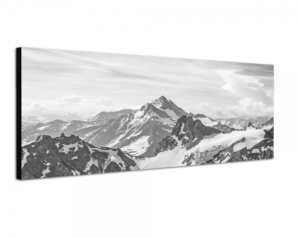 150x50cm Alpen Gebirge Berggipfel Schnee