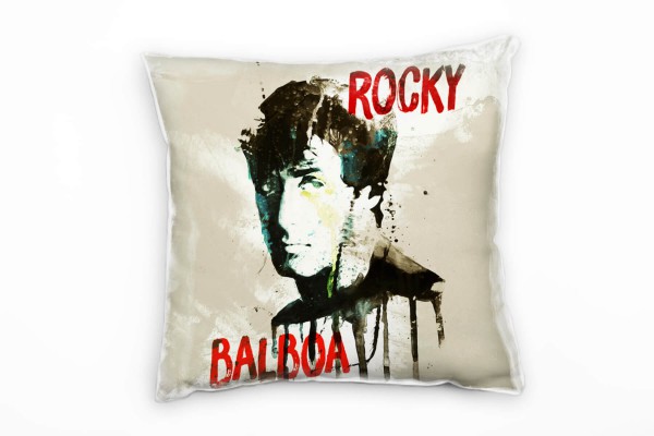 Rocky Balboa Deko Kissen Bezug 40x40cm für Couch Sofa Lounge Zierkissen