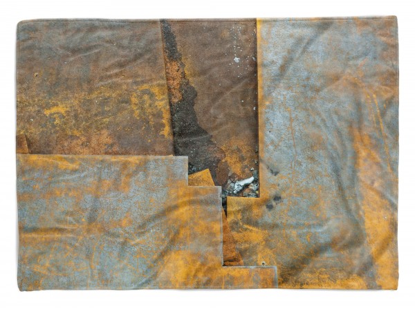Handtuch Strandhandtuch Saunatuch Kuscheldecke mit Fotomotiv Metall Struktur Rost