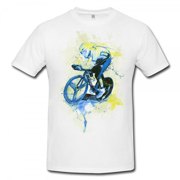Radsport I Premium Herren und Damen T-Shirt Motiv aus Paul Sinus Aquarell