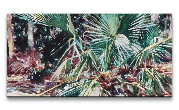 Remaster 120x60cm John Singer berühmtes Gemälde zeitlose Kunst Palmettopalme Palme