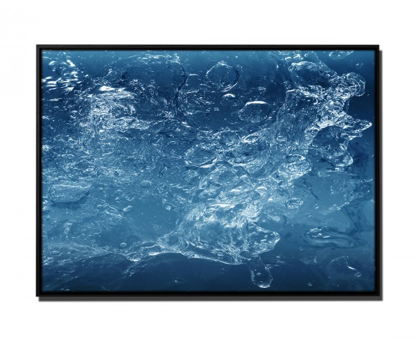 105x75cm Leinwandbild Petrol Blasen unter Wasser