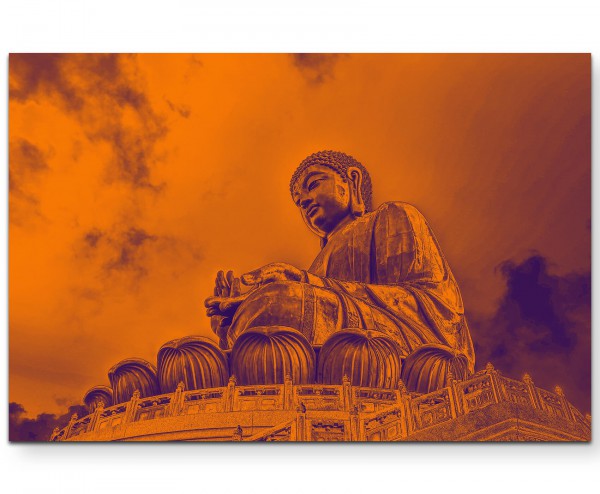 Großer Buddha in Hong Kong - Leinwandbild