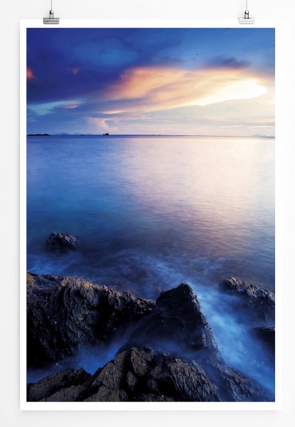 60x90cm Landschaftsfotografie Poster Sonnenaufgang über dem Ozean