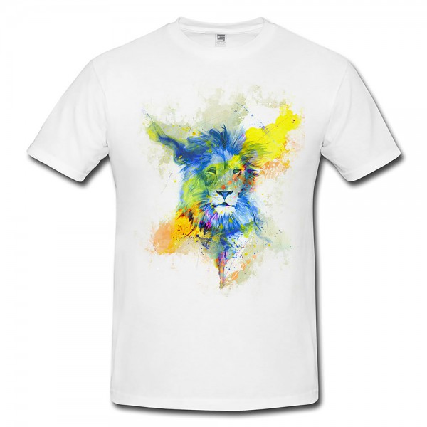 Loewe Herren T- Shirt , Stylisch aus Paul Sinus Aquarell Color