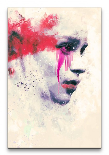 Game of Thrones Emilia Clarke Porträt Abstrakt Kunst Kultserie 60x90cm Leinwandbild