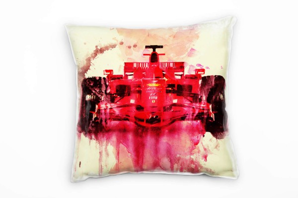 Formula 1 Ferrari Deko Kissen Bezug 40x40cm für Couch Sofa Lounge Zierkissen