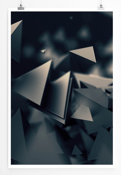 Digitale Grafik  Dreieckspyramide 60x90cm Poster
