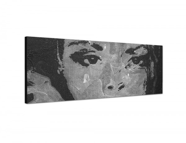 150x50cm Ölmalerei Frau Gesicht Portrait abstrakt