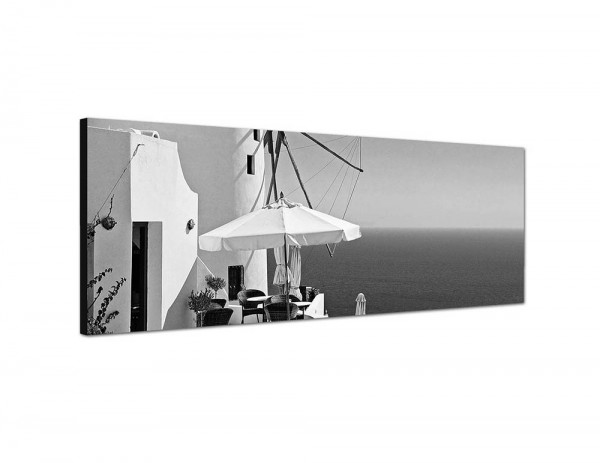 150x50cm Santorini Restaurant Windmühle Meerblick