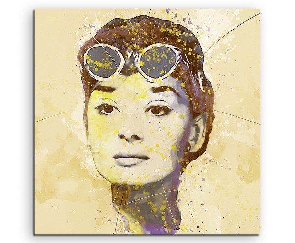 Audrey Hepburn I Aqua 60x60cm Aqua Art Wandbild
