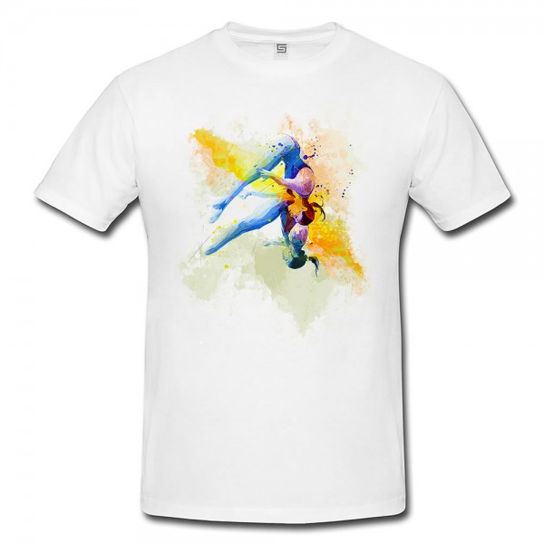 Synchronspringen Herren und Damen T-Shirt Sport Motiv aus Paul Sinus Aquarell