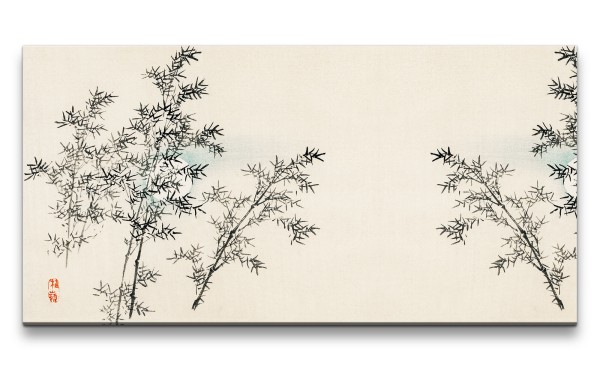 Remaster 120x60cm Traditionelle japanische Kunst Zeitlos Beruhigend Harmonie Dekorativ Bambus Minima