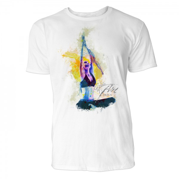 Yoga Sonnengruß Sinus Art ® T-Shirt Crewneck Tee with Frontartwork