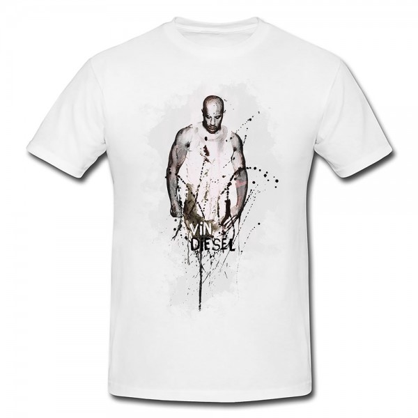 Vin Diesel Premium Herren und Damen T-Shirt Motiv aus Paul Sinus Aquarell