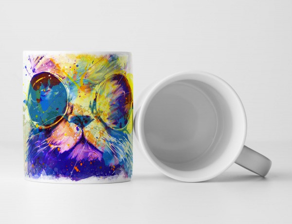 Cool Cat Tasse als Geschenk, Design Sinus Art