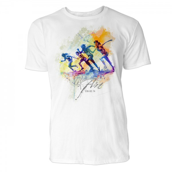 Sprinter Startschuss Sinus Art ® T-Shirt Crewneck Tee with Frontartwork