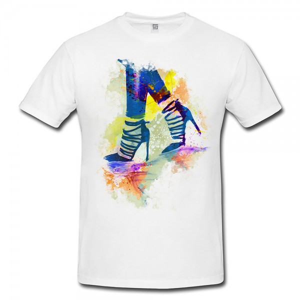 High Heels Herren T- Shirt , Stylisch aus Paul Sinus Aquarell Color