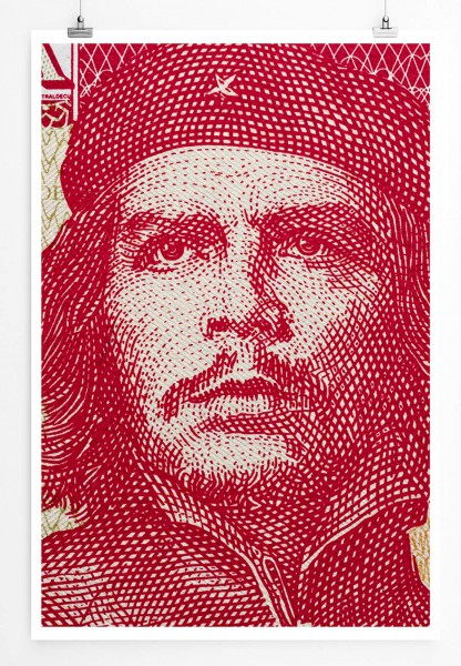 Ernesto Che Guevara Porträt auf kubanischem Geldschein 60x90cm Poster