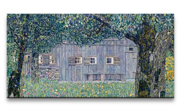 Remaster 120x60cm Gustav Klimt's Farmhouse in Upper Austria berühmtes Gemälde Zeitlos