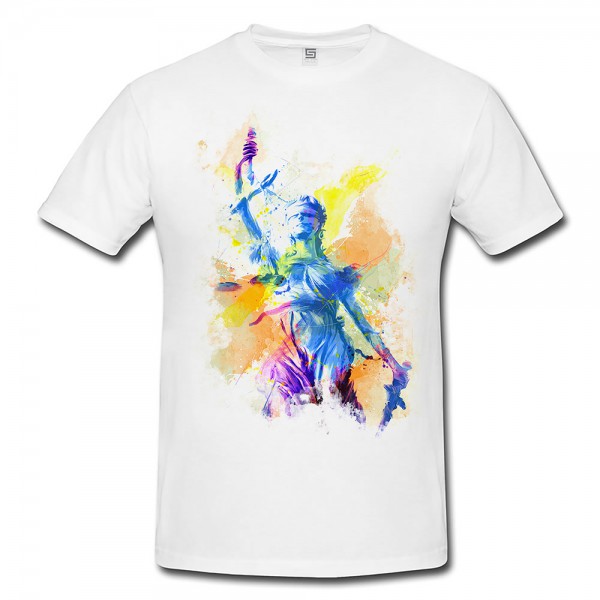 Justicia I Herren T- Shirt , Stylisch aus Paul Sinus Aquarell Color