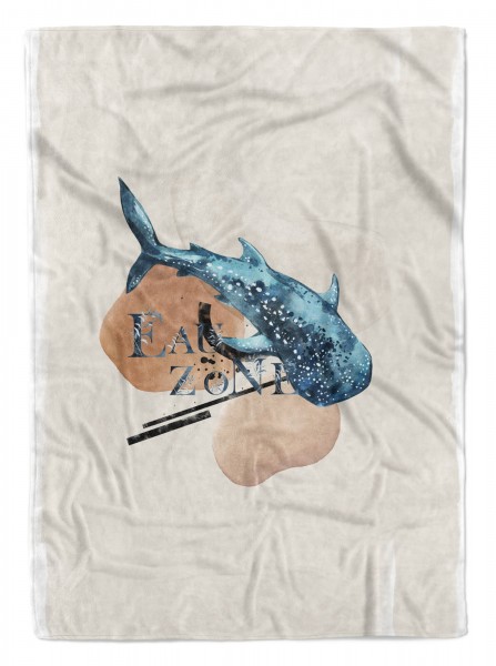 Handtuch Strandhandtuch Saunatuch Kuscheldecke Kunstvoll Ozean Walhai Motiv