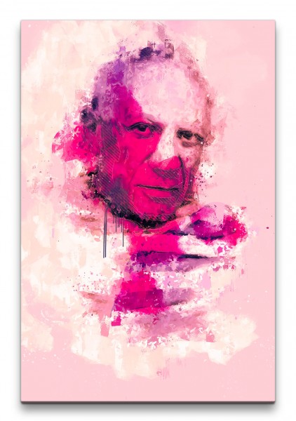 Pablo Picasso Porträt Abstrakt Kunst Künstler Altmeister Legende 60x90cm Leinwandbild